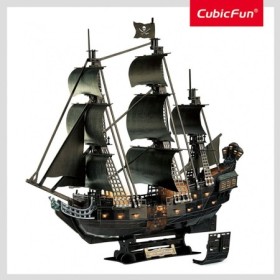 Marile Arhitecturi ale lumii Puzzle 3D cu led Nava Queen Anne 293 piese
